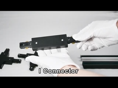 3 वायर एल्युमीनियम कमर्शियल स्पॉटलाइट ट्रैक रेल स्ट्रिप सफ़ेद