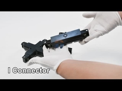 OEM ODM ब्लैक एलईडी ट्रैक रेल 43-34 मिमी चार तार और तीन सर्किट