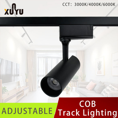 ब्लैक / व्हाइट एल्युमिनियम एडजस्टेबल एलईडी ट्रैक लाइटिंग 80LM / W