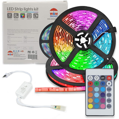 हाई वोल्टेज 220V रेनबो स्मार्ट एलईडी स्ट्रिप लाइट RGB फ्लेक्सिबल एलईडी लाइट बार